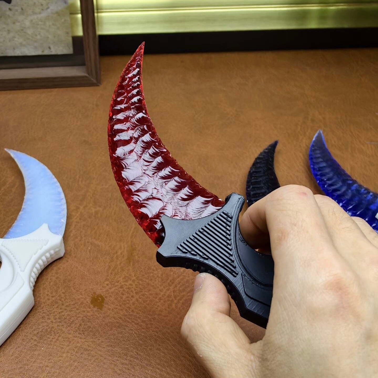 The Crimson Gem | Ruby Red Curved Stone