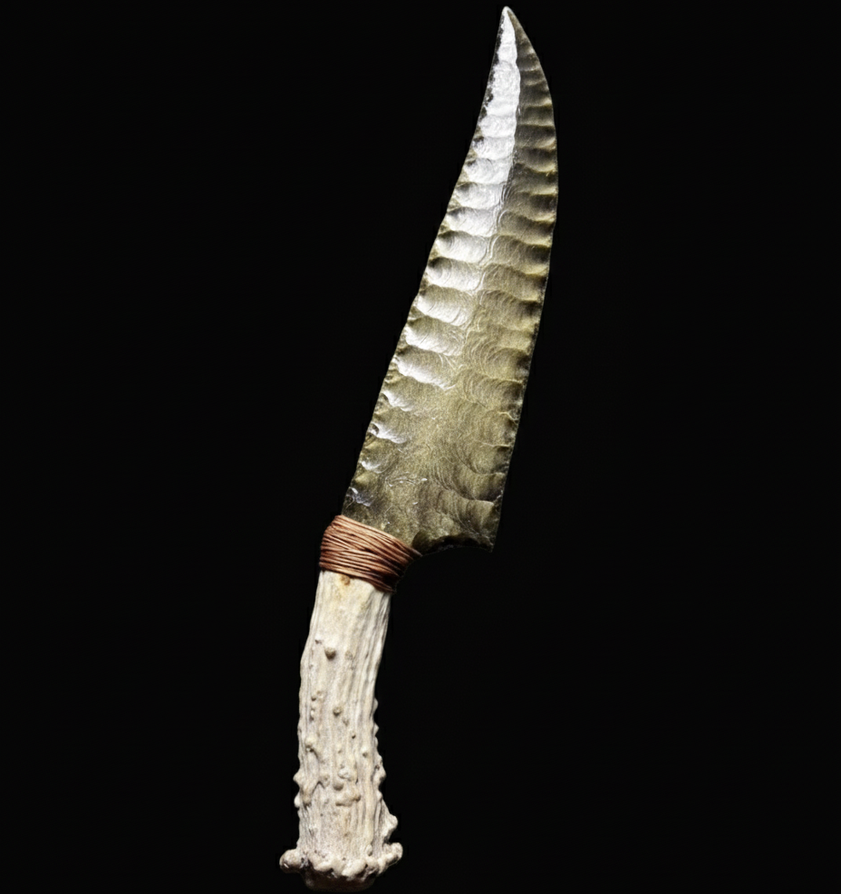 The Pharaoh's Gold | Hand-Knapped Golden Sheen Sculpture