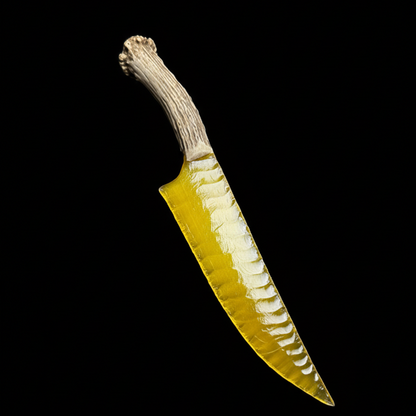 The Solarion | Hand-Knapped Amber Cat's Eye Art Piece