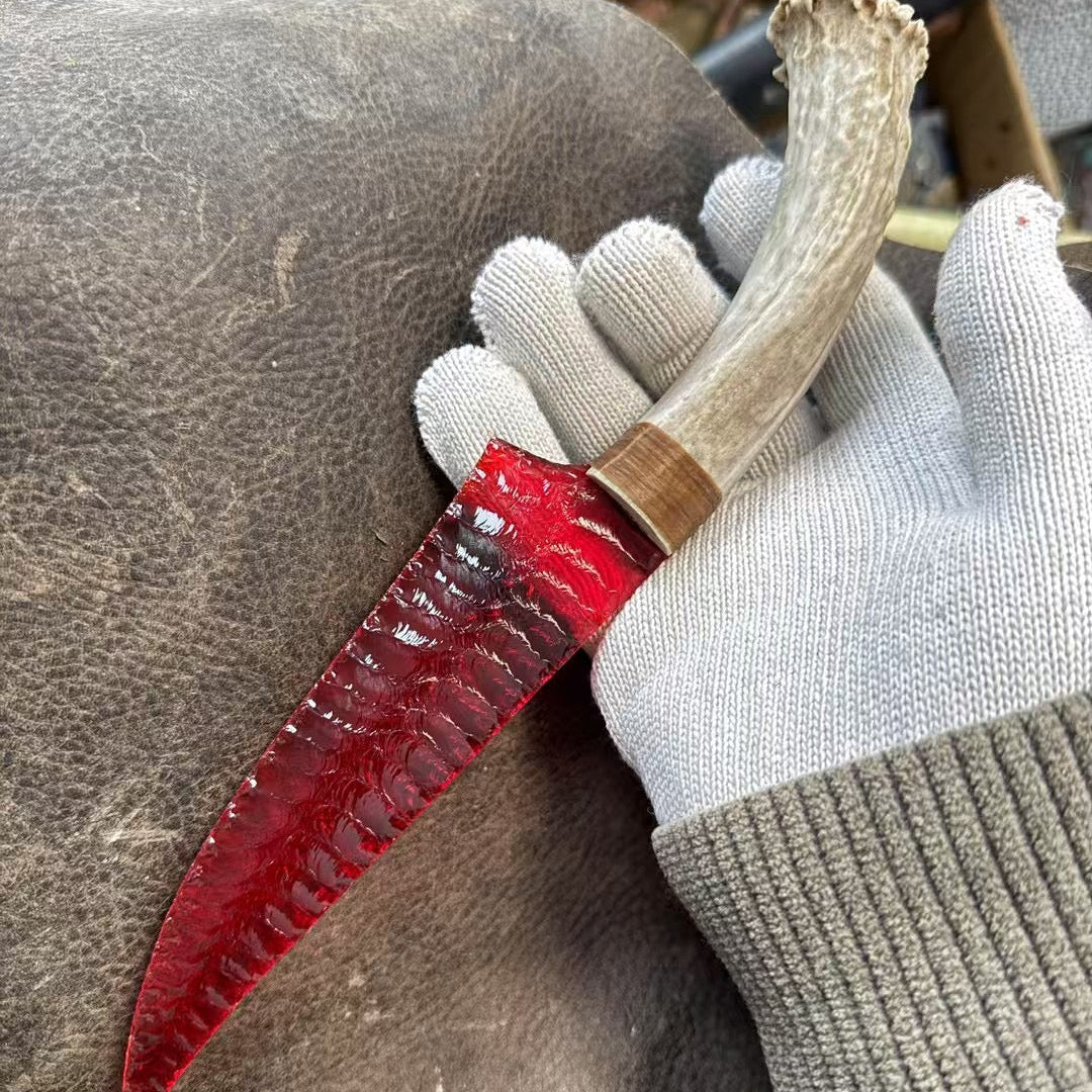 The Crimson Ember | Hand-Knapped Ruby Cat's Eye Decor