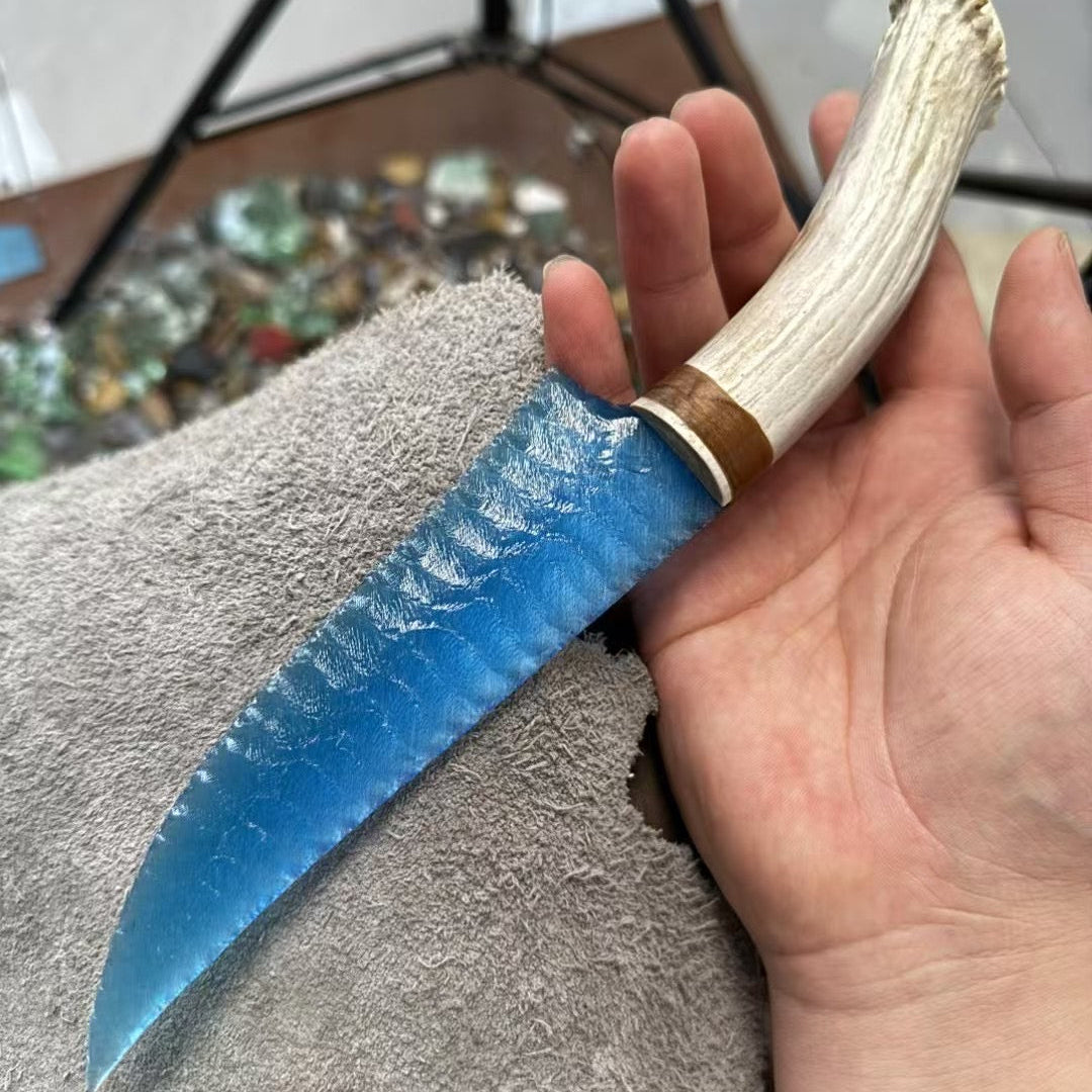 The Glacial Shard | Hand-Knapped Sapphire Blue Crystal