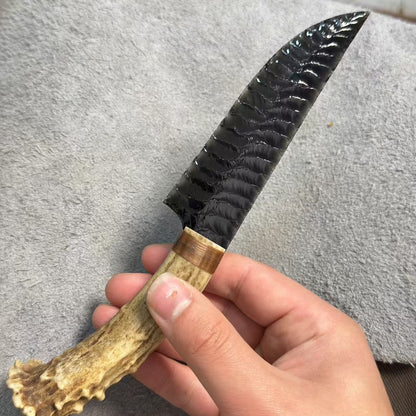 The Sun Ray | Hand-Knapped Obsidian Art Piece