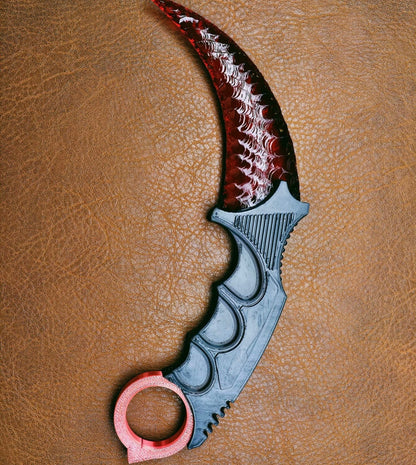 The Crimson Gem | Ruby Red Curved Stone