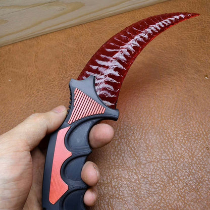 The Crimson Gem | Ruby Red Curved Stone