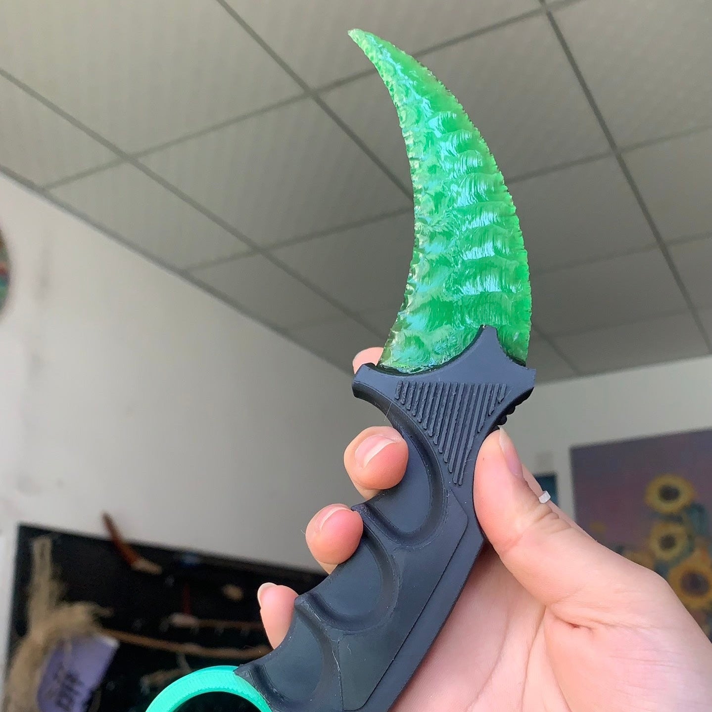 The Emerald Serpent | Green Curved Ornament