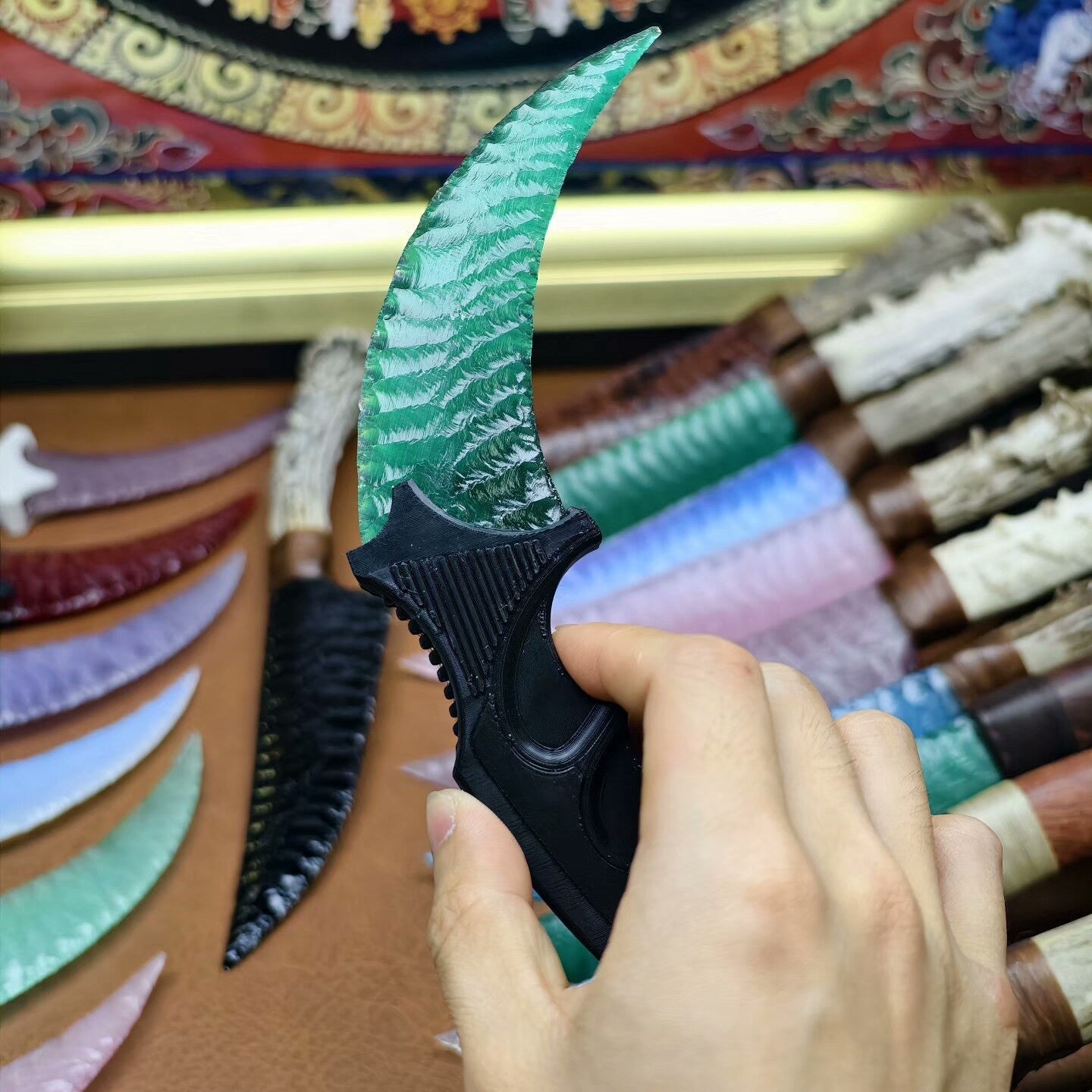 The Emerald Serpent | Green Curved Ornament