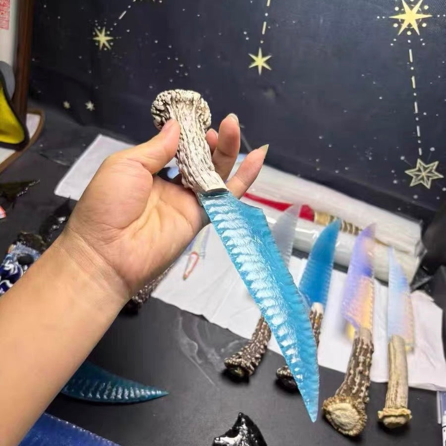 The Glacial Shard | Hand-Knapped Sapphire Blue Crystal