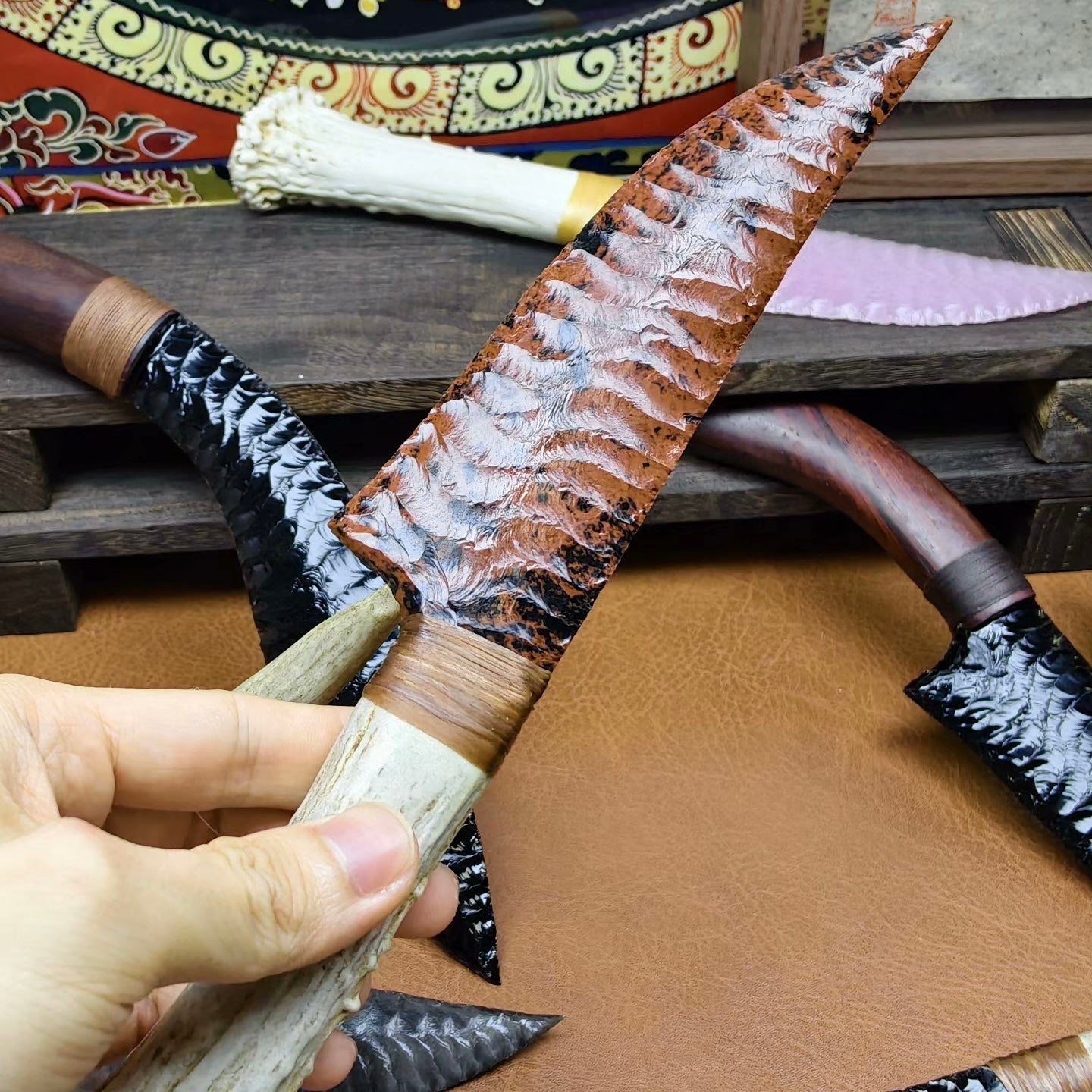 The Dragon's Fire | Rare Red Sheen Obsidian Stone