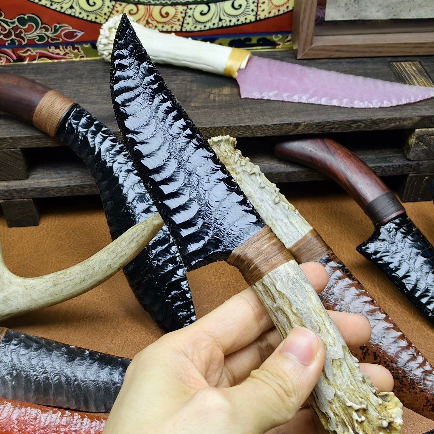 The Sun Ray | Hand-Knapped Obsidian Art Piece