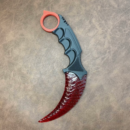 The Crimson Gem | Ruby Red Curved Stone