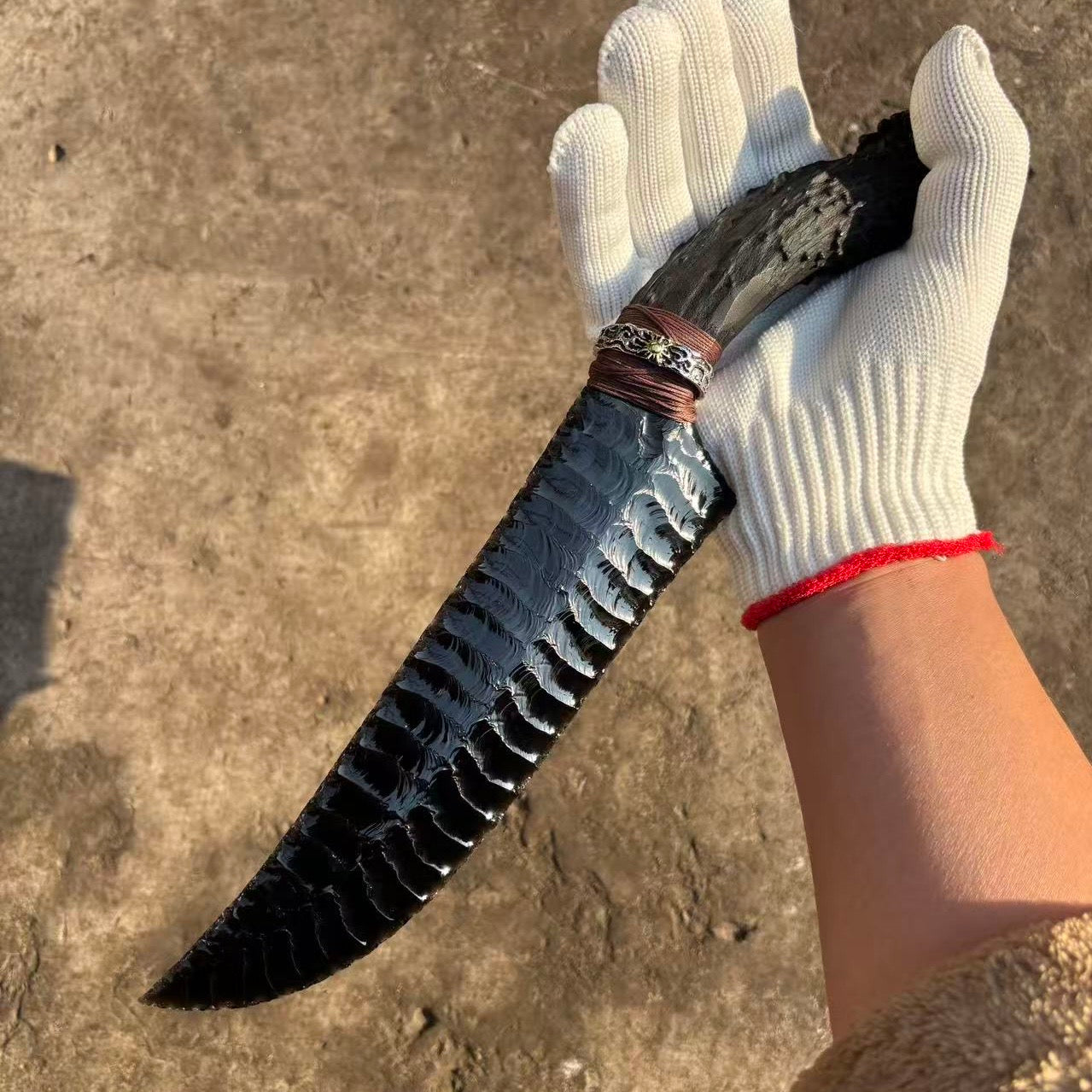 Dragon's Tooth | Custom Antler & Obsidian Sculpture